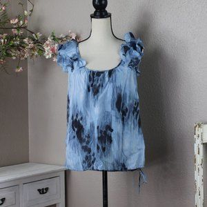 BR Silk Ruffle Blouse Size S